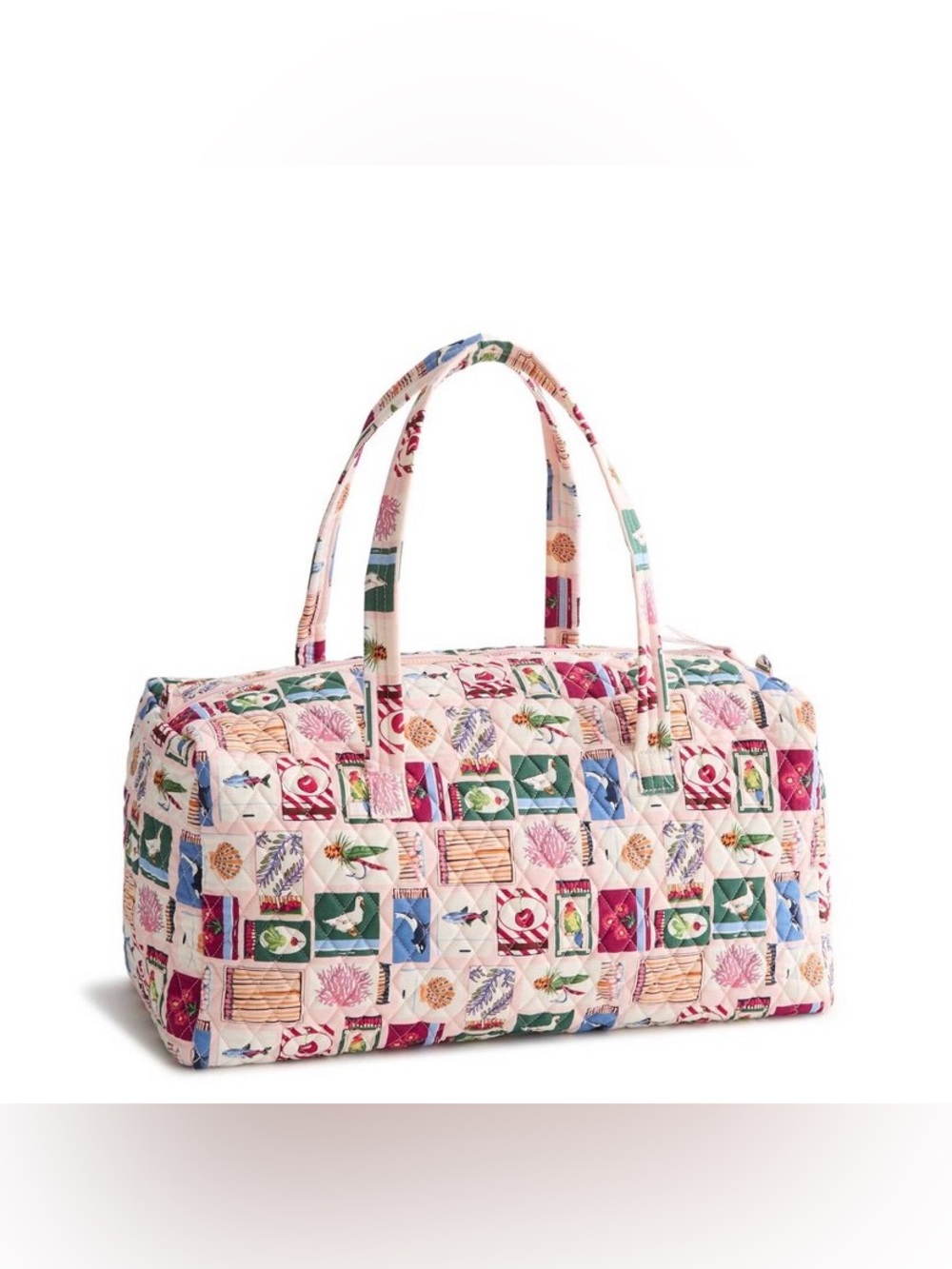 LAST ONE Vera Bradley Original Duffle Bag Matchbook Collection Pink Beach10x20x8